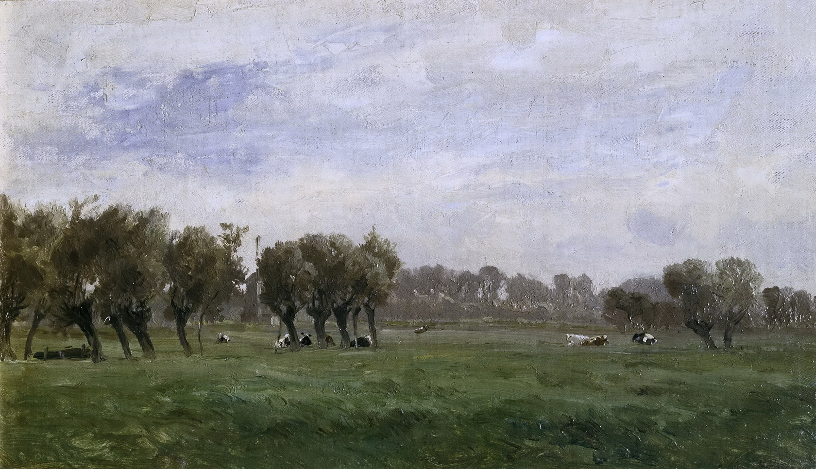 Картина - Голландские луга, 1877 - 1884