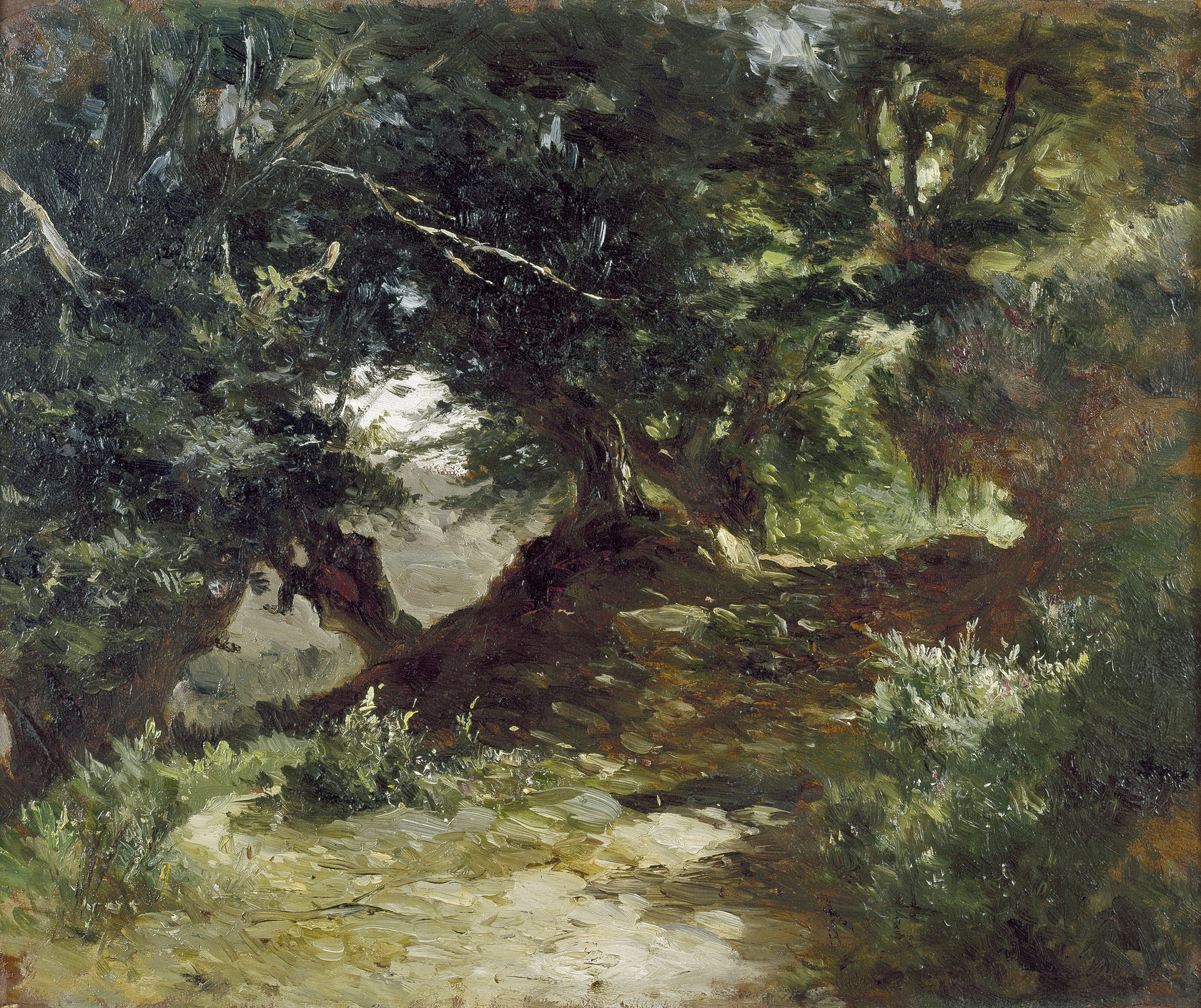 Картина - Горная дорога в Астурии, 1874