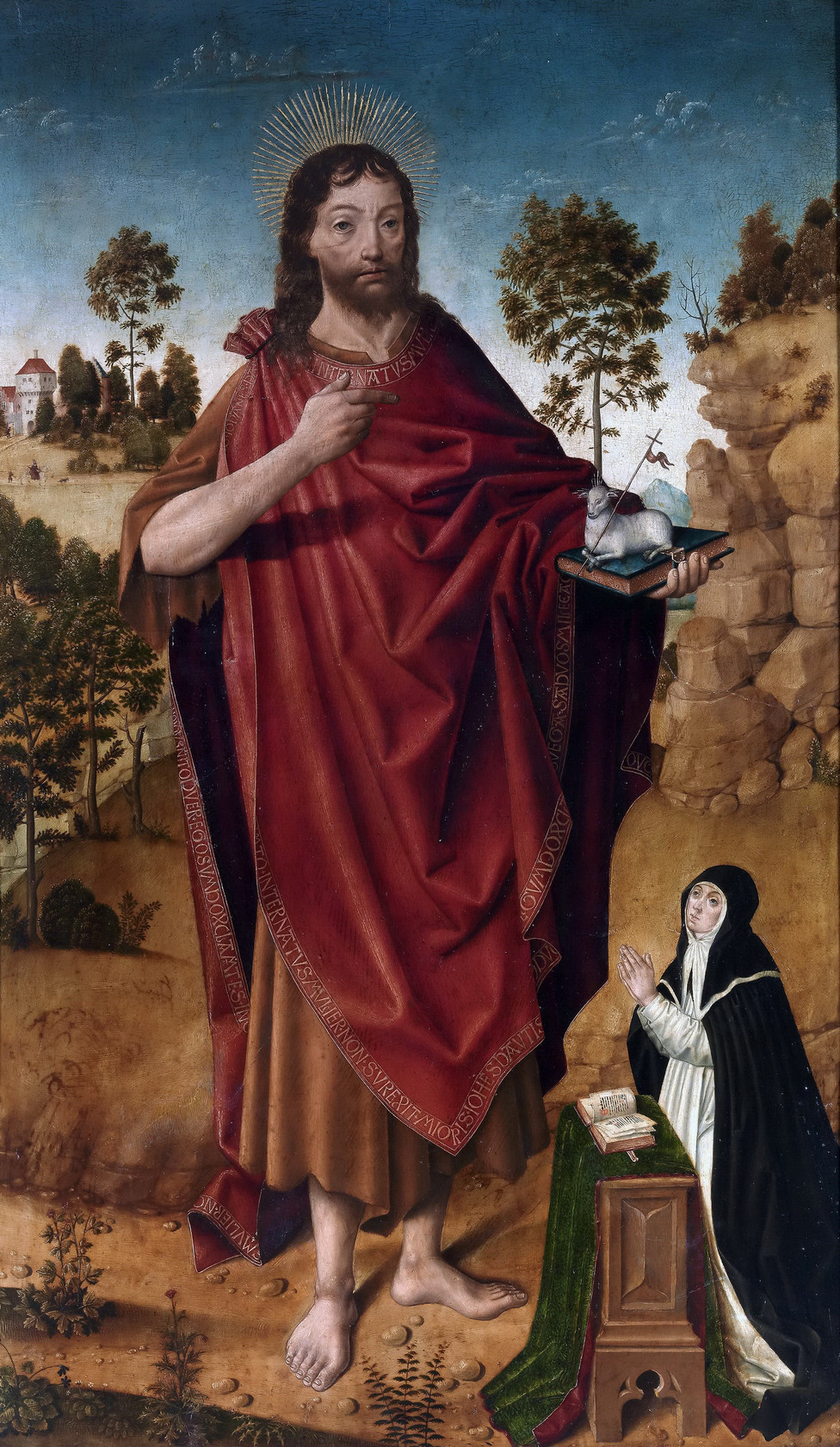 Картина Иоанн Креститель с донаторкой, 1480 - 1485 - Музей Прадо