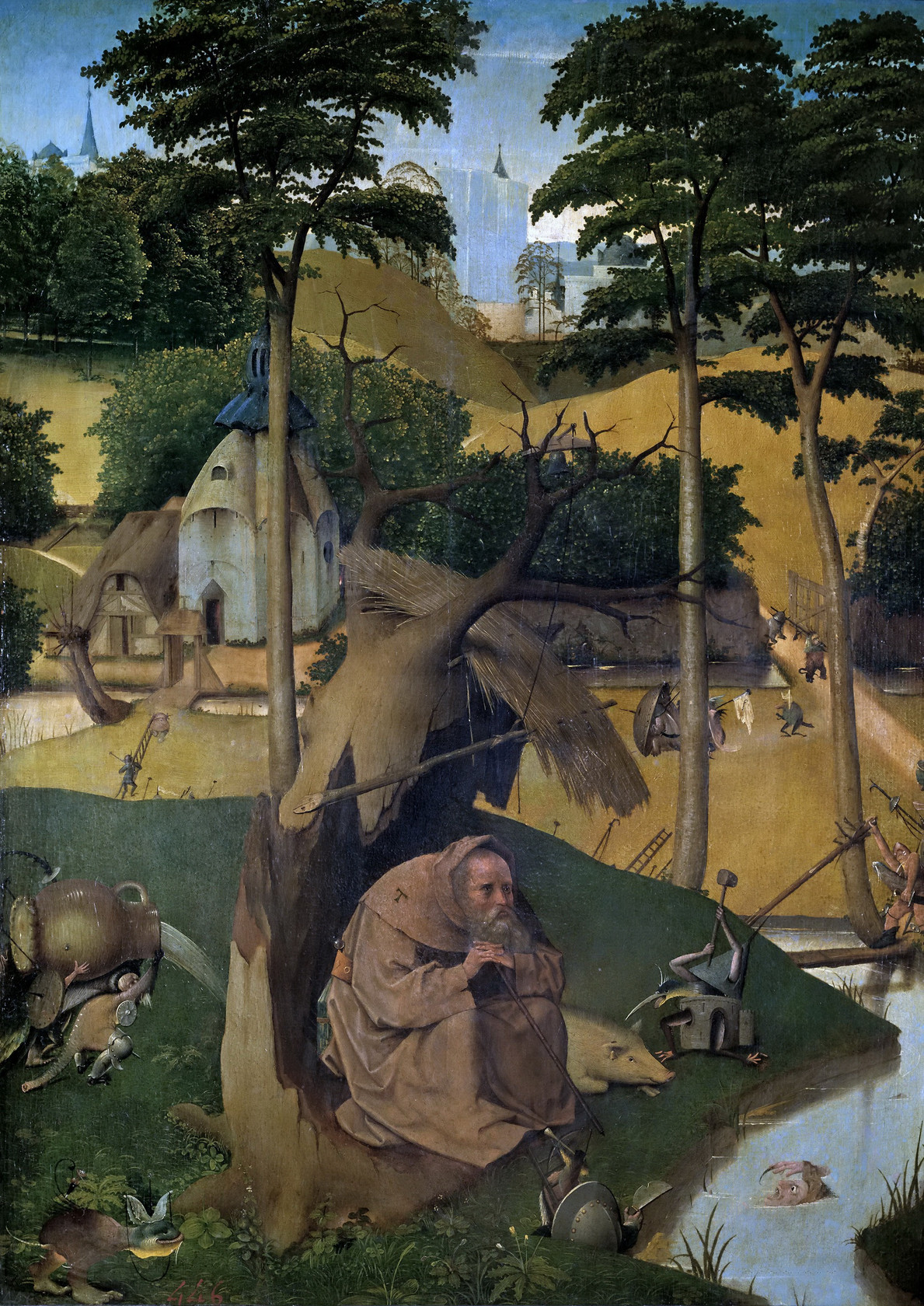 Картина Искушение святого Антония, 1490 - Музей Прадо