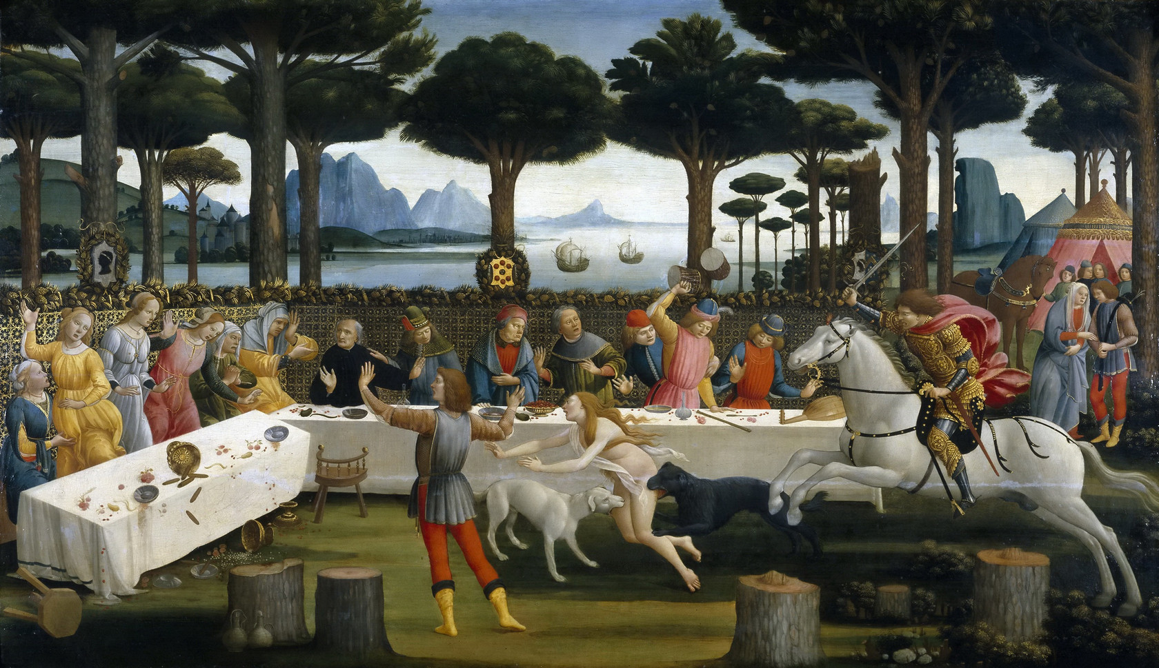 Картина История Настаджио дельи Онести (III), 1483 - Музей Прадо