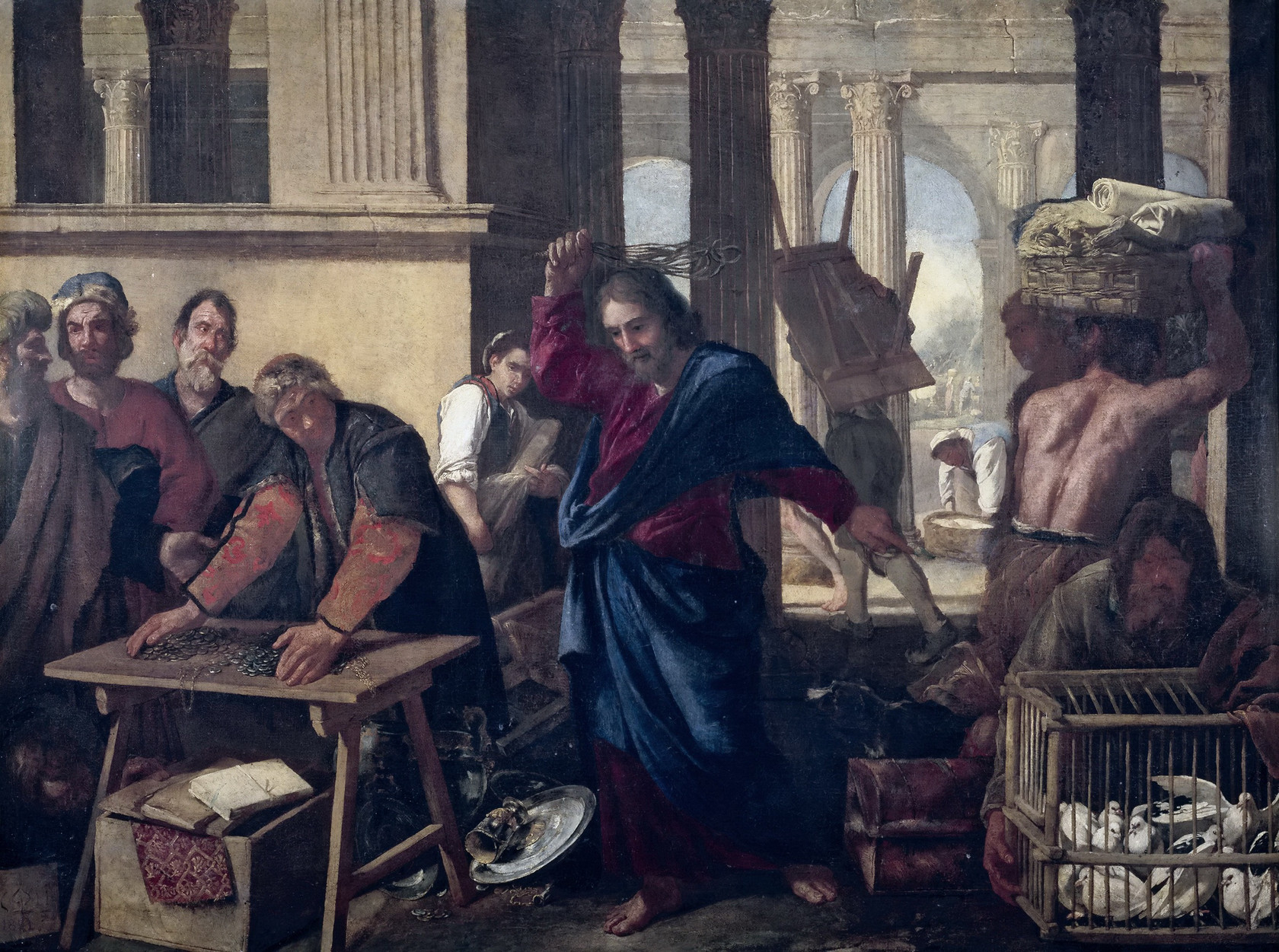 Картина Изгнание торговцев из храма, 1630-е - Музей Прадо