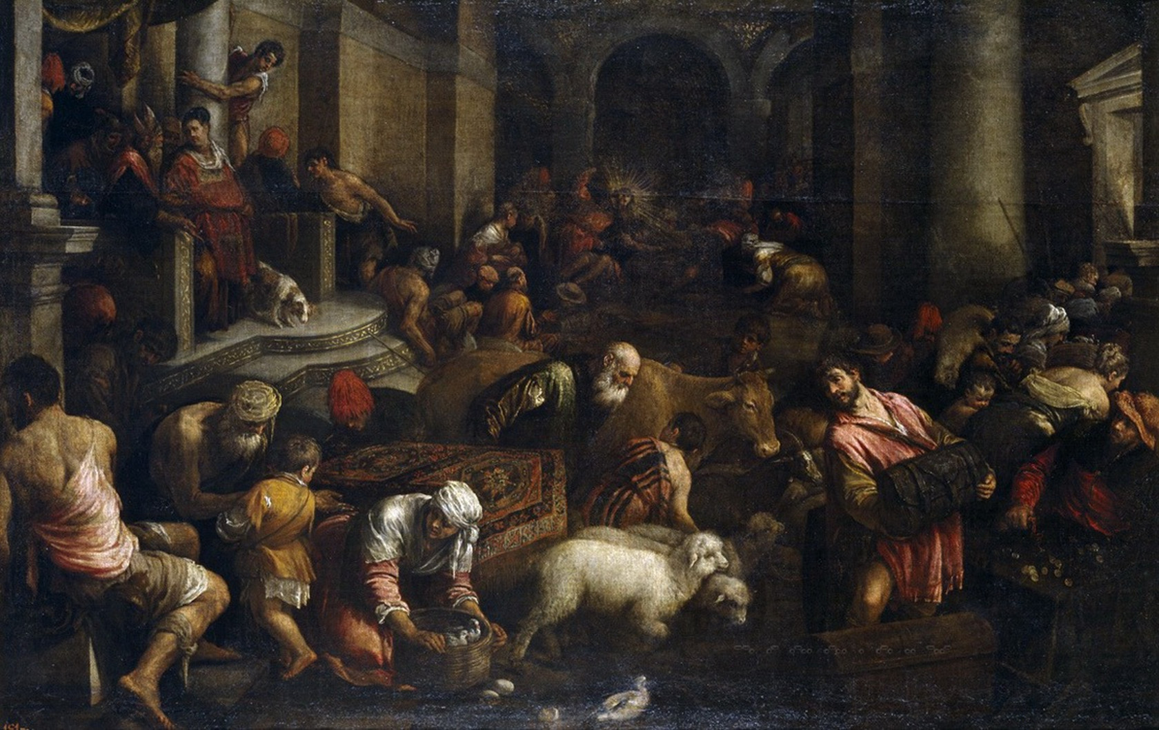 Картина Изгнание торговцев из храма, ок.1568 - Музей Прадо