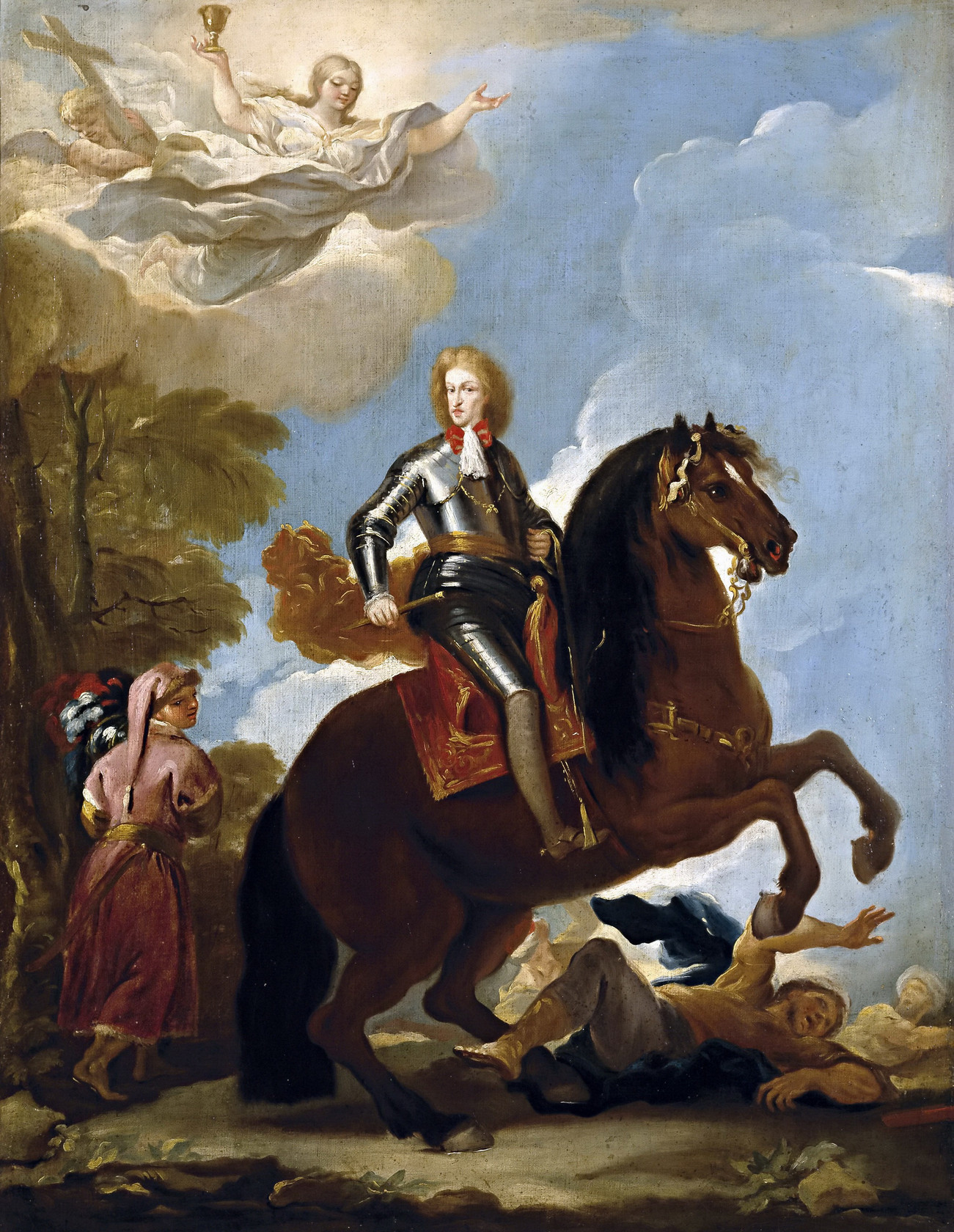 Картина -  Карл II, король Испании, верхом, 1694 - Музей Прадо