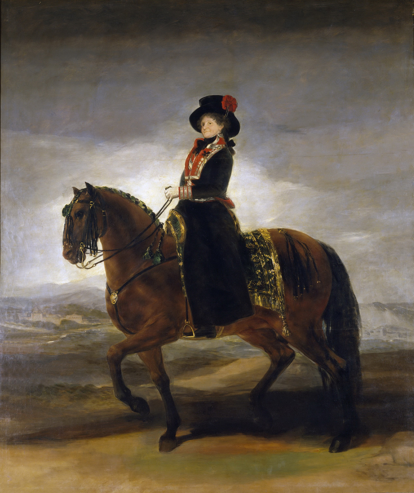Картина - Королева Мария Луиза на коне, 1799 - Музей Прадо