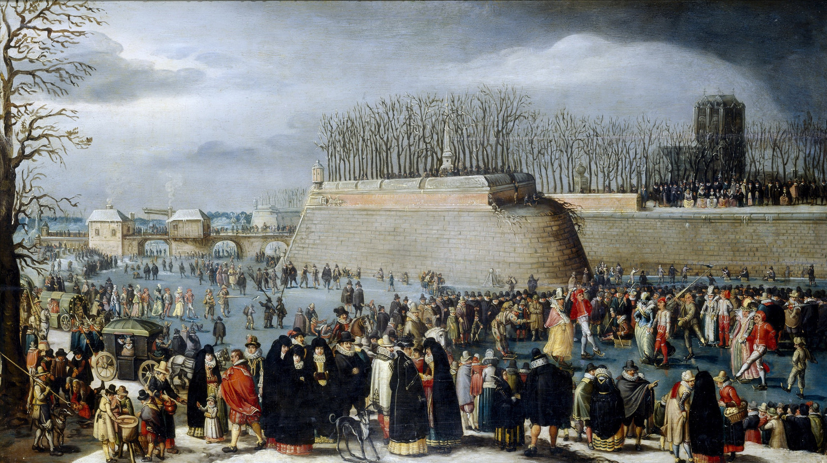 Картина Ледовый карнавал в Антверпене, 1620 - Музей Прадо