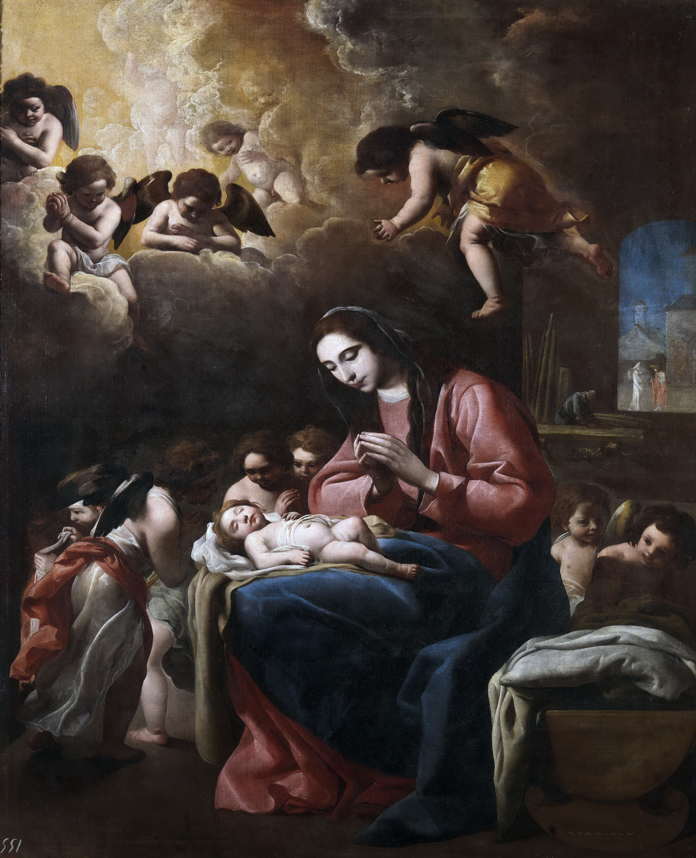 Картина Мадонна с младенцем и ангелами, 1618 - Музей Прадо
