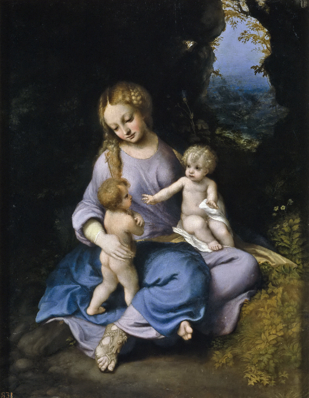 Картина Мадонна с младенцем и святой Иоанн, ок.1516 - Музей Прадо