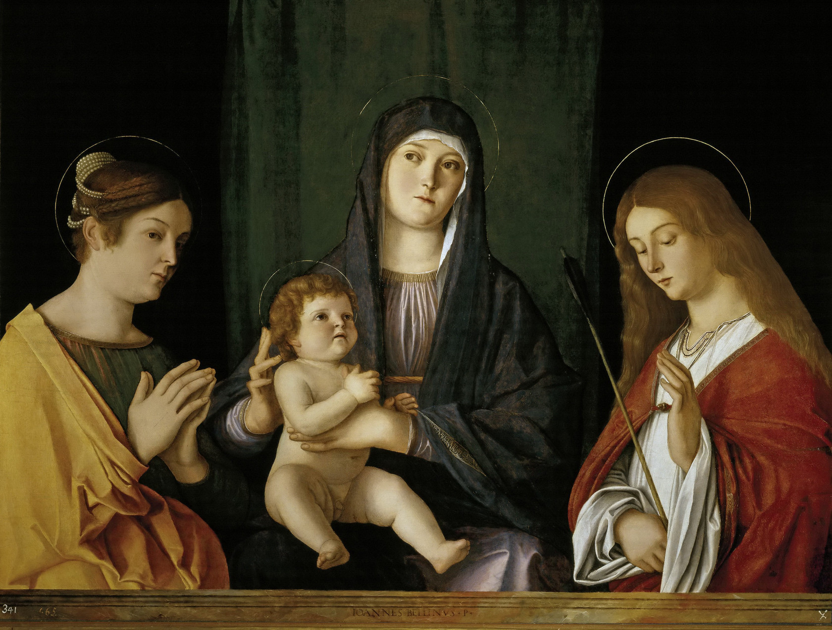 Картина Мадонна с младенцем между двумя святыми, ок.1490 - Музей Прадо