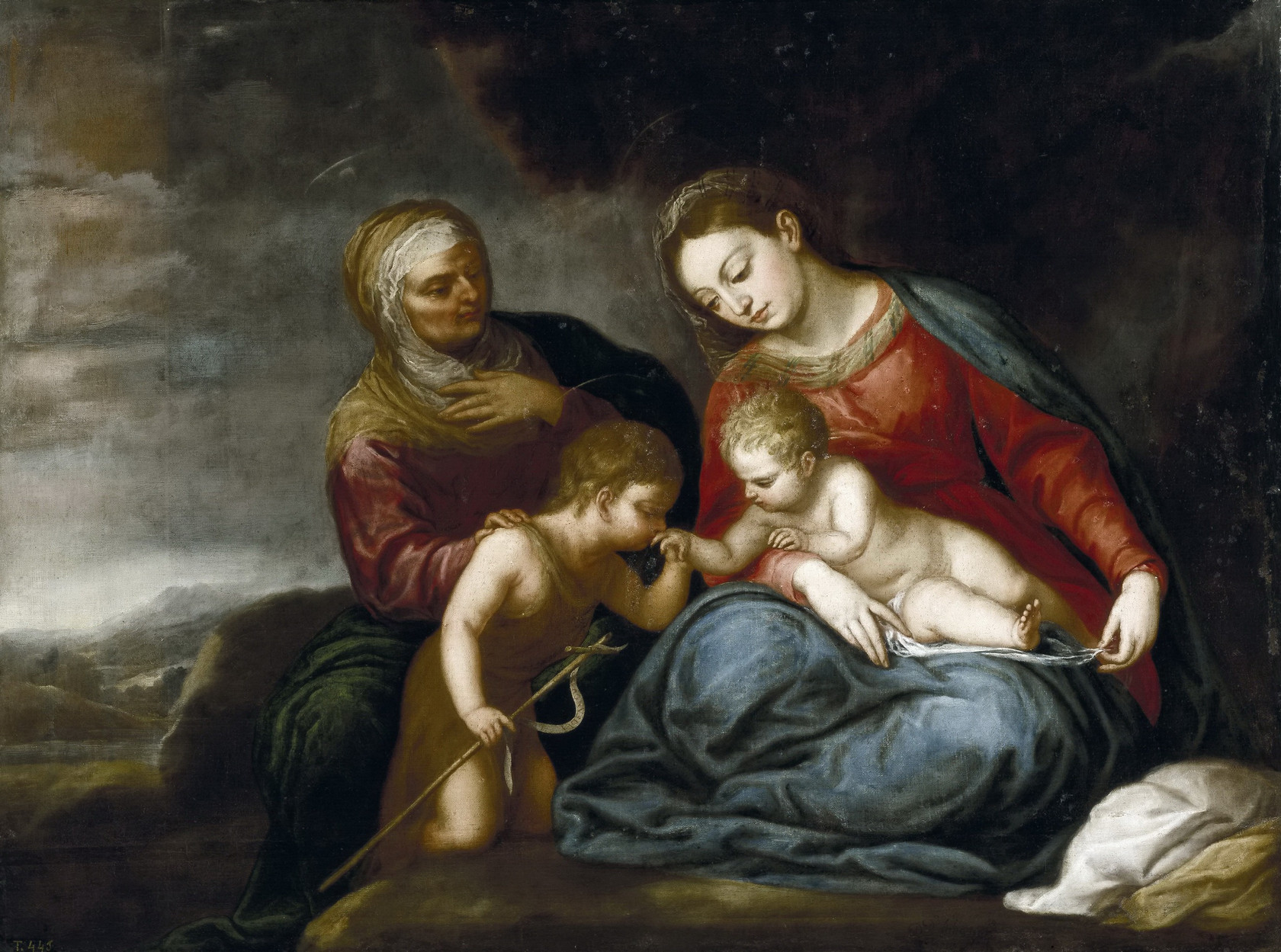 Картина Мадонна с младенцем со святой Елизаветой и Иоанном Крестителем - Музей Прадо