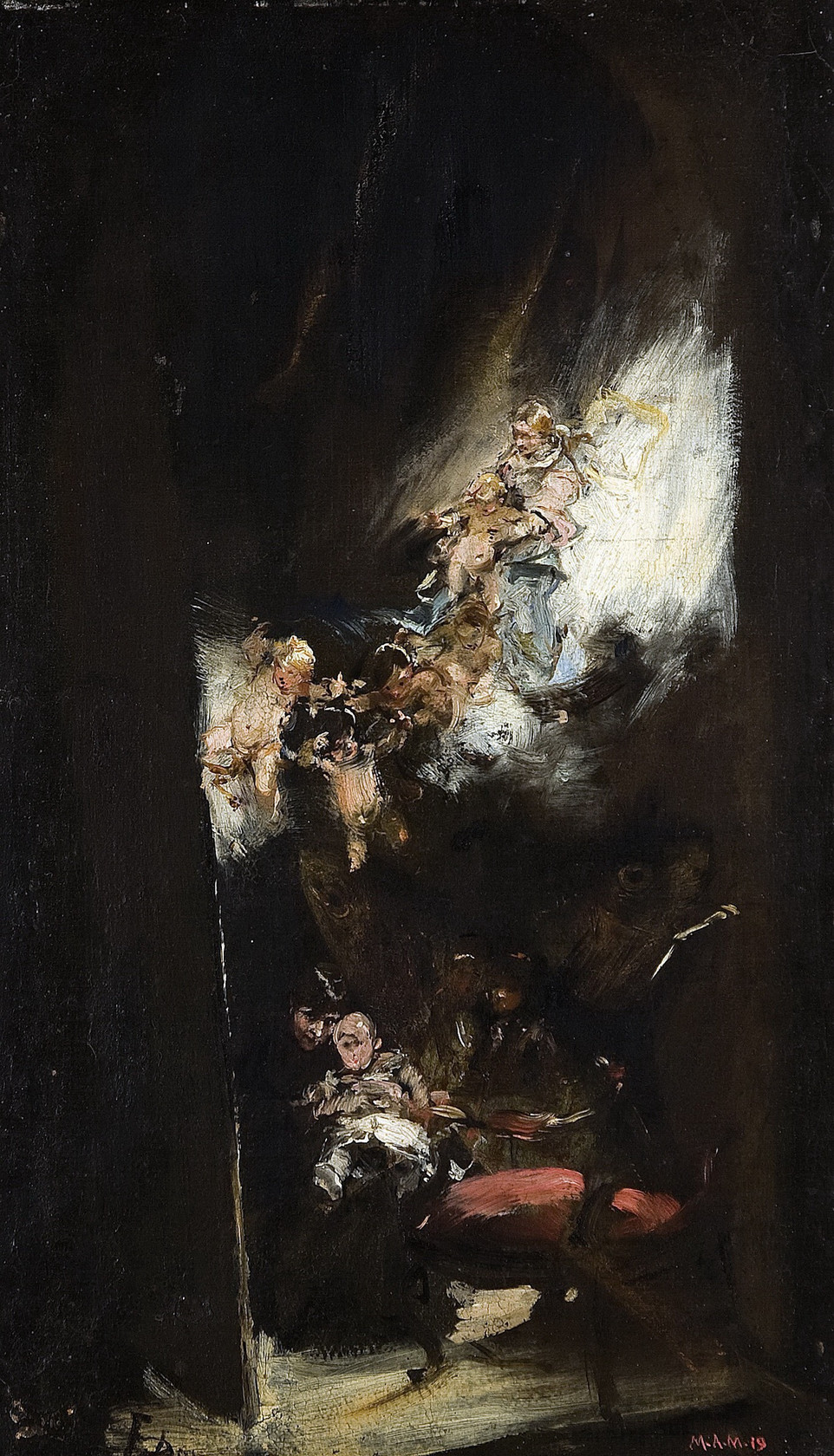 Картина Мария Кристина Габсбург-Лоррен и Альфонс XIII - Музей Прадо