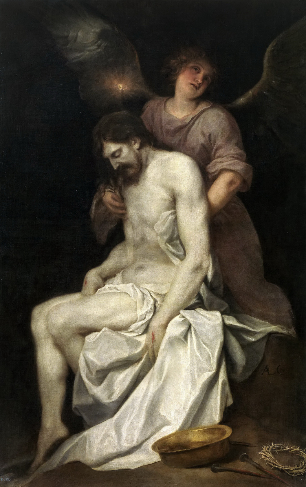 Картина №1 Мертвый Христос поддерживаемый ангелом, 1646 - 1652 - Музей Прадо