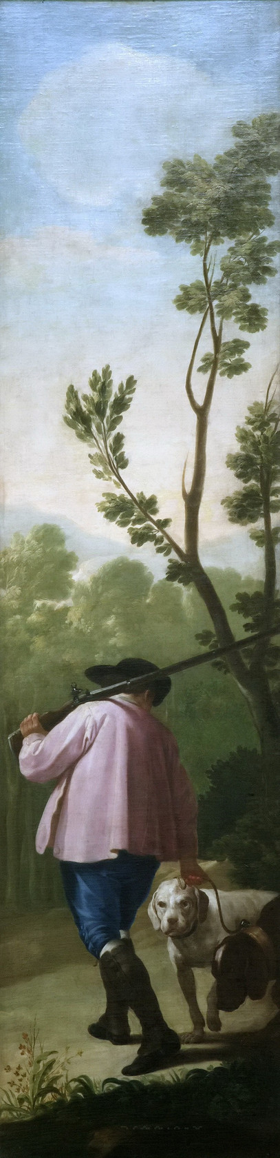 Картина - Охотник с собакой, 1775