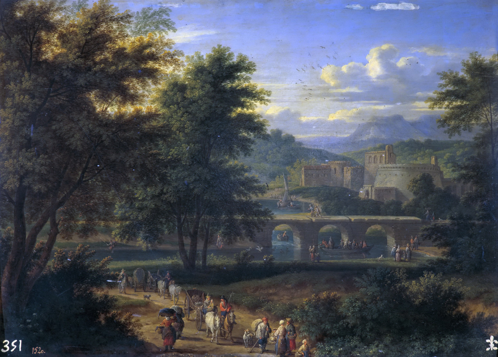 Картина Пейзаж с дорогой к реке - Музей Прадо