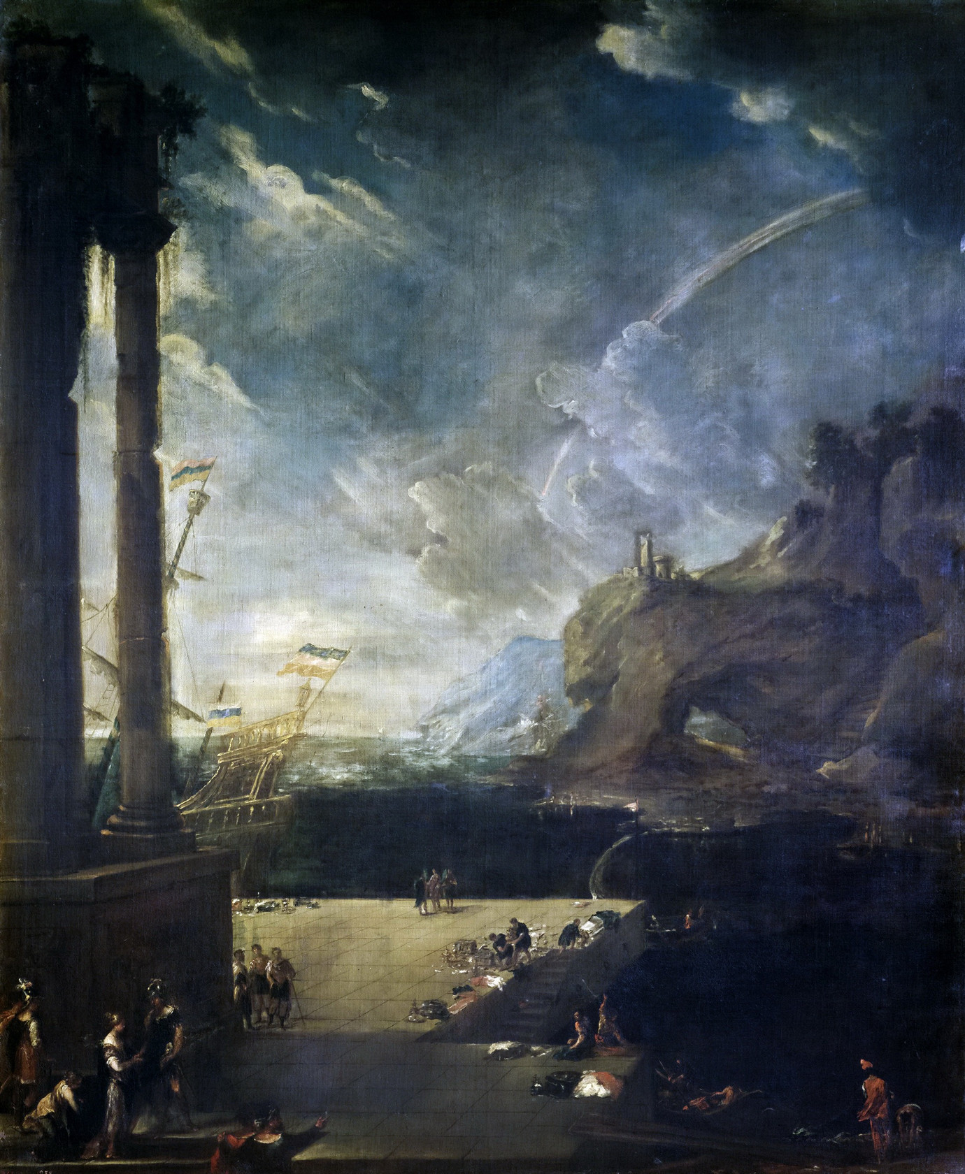 Картина Пейзаж с отплытием Энея из Карфагена - Музей Прадо