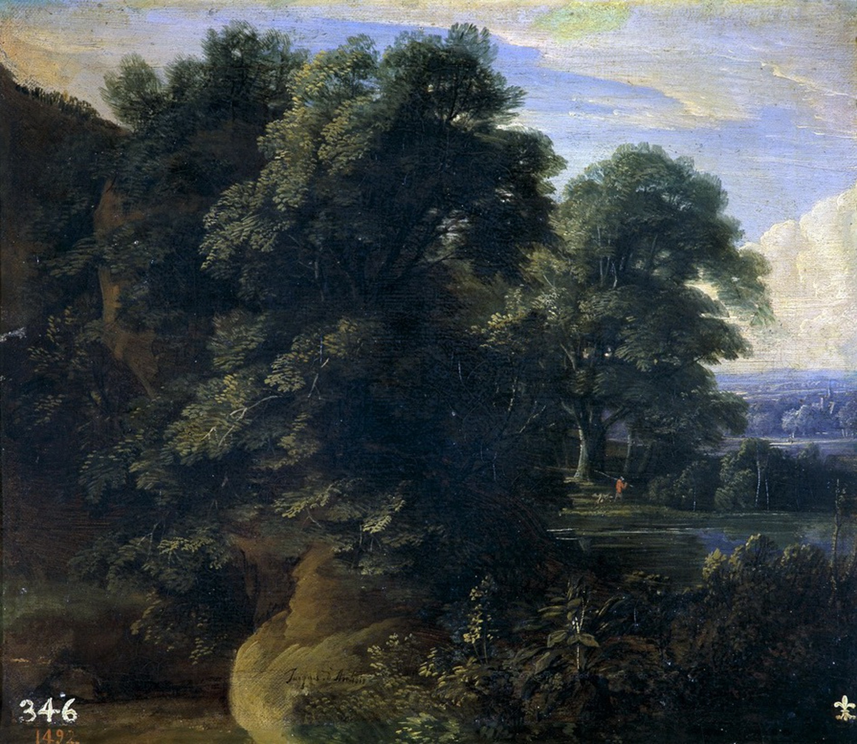 Картина Пейзаж с озером - Музей Прадо