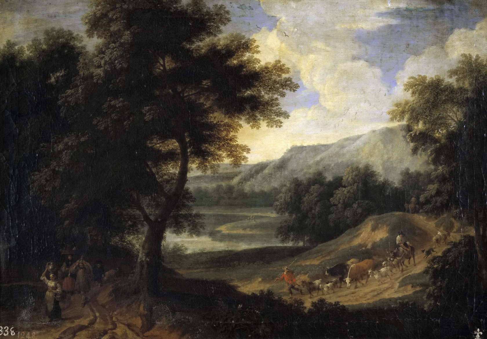 Картина Пейзаж с пастухами и стадом - Музей Прадо