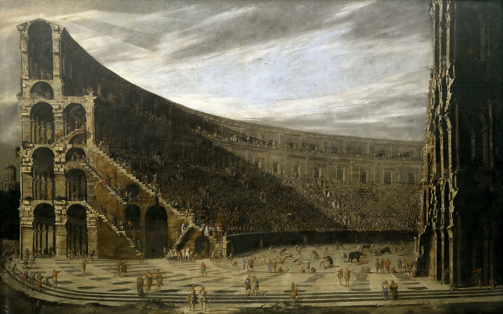 Картина Перспектива римского амфитеатра, 1638 - Музей Прадо