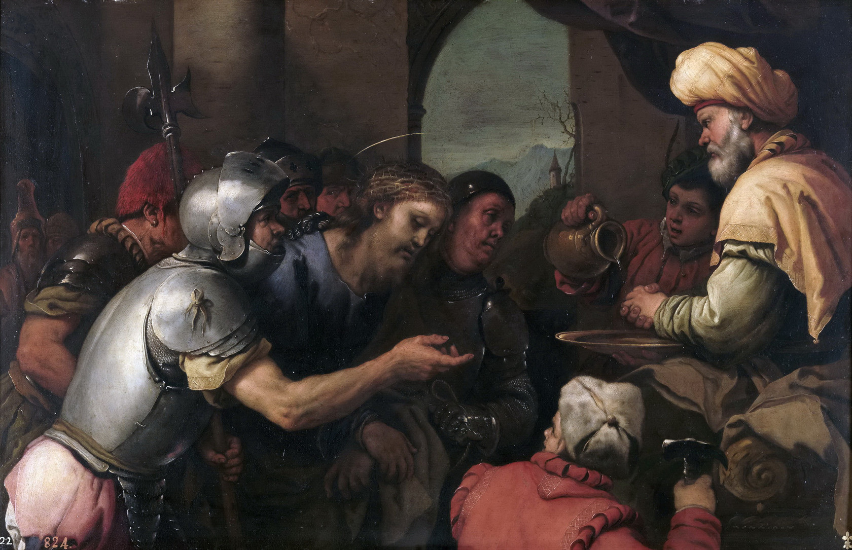 Картина - Пилат умывает руки, 1655-60 - Музей Прадо