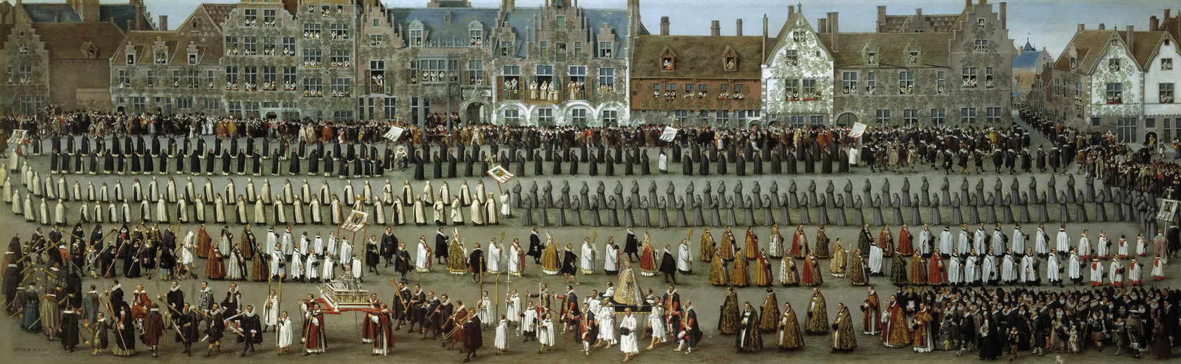 Картина Праздничное религиозное шествие с Богоматерью в Брюсселе, 1616 - Музей Прадо