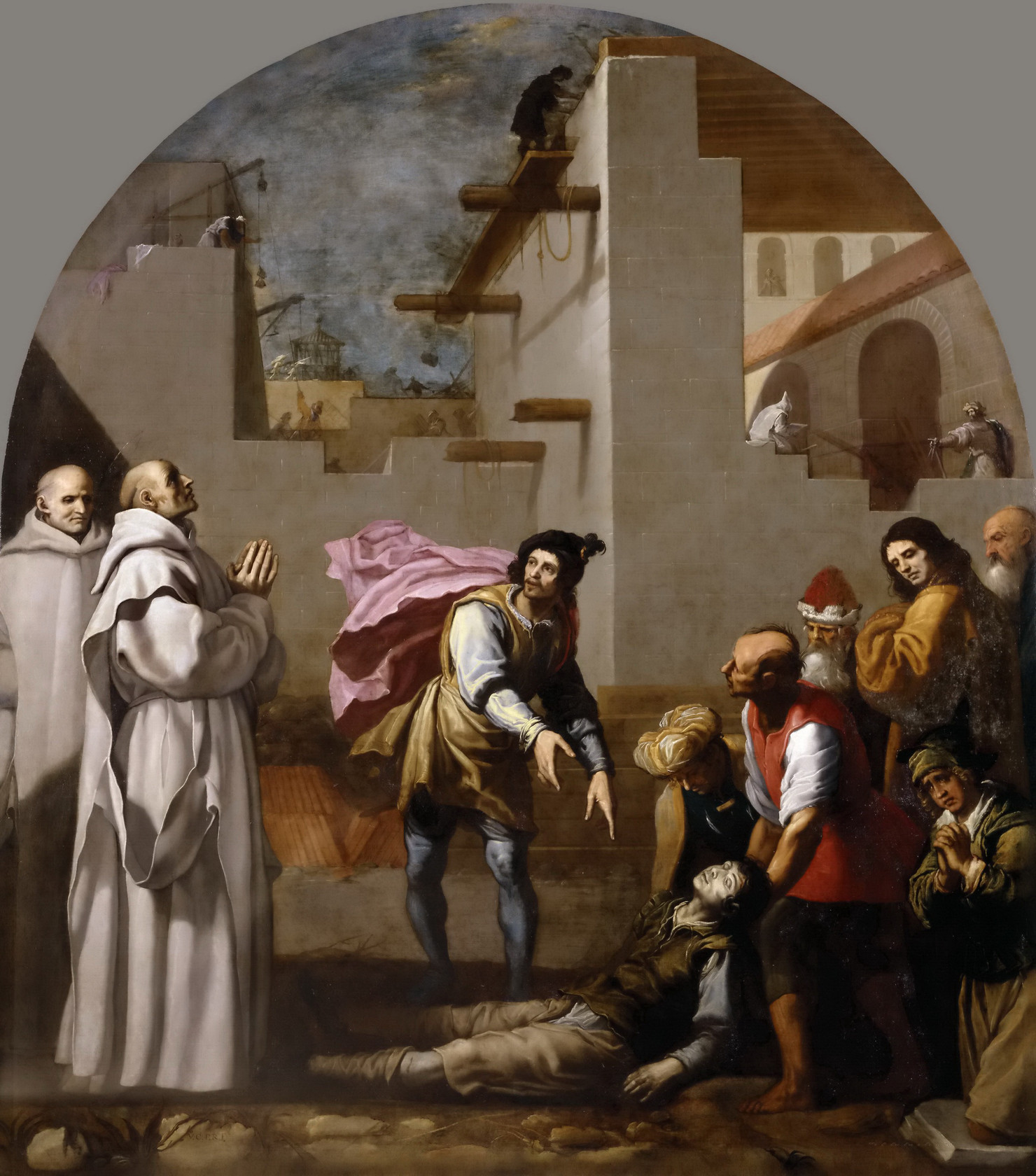 Картина Приор Бозон воскрешает каменщика, 1626 - 1632 - музей Прадо