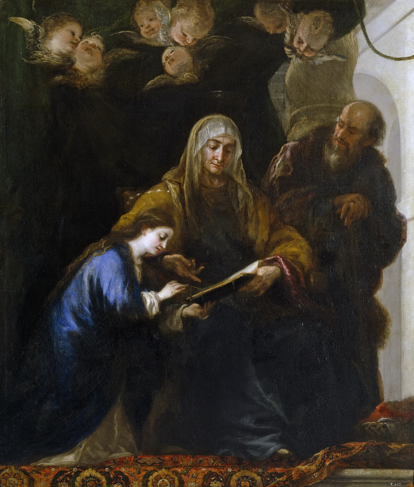 Картина Св Анна учит Деву Марию читать, 1674 - Музей Прадо
