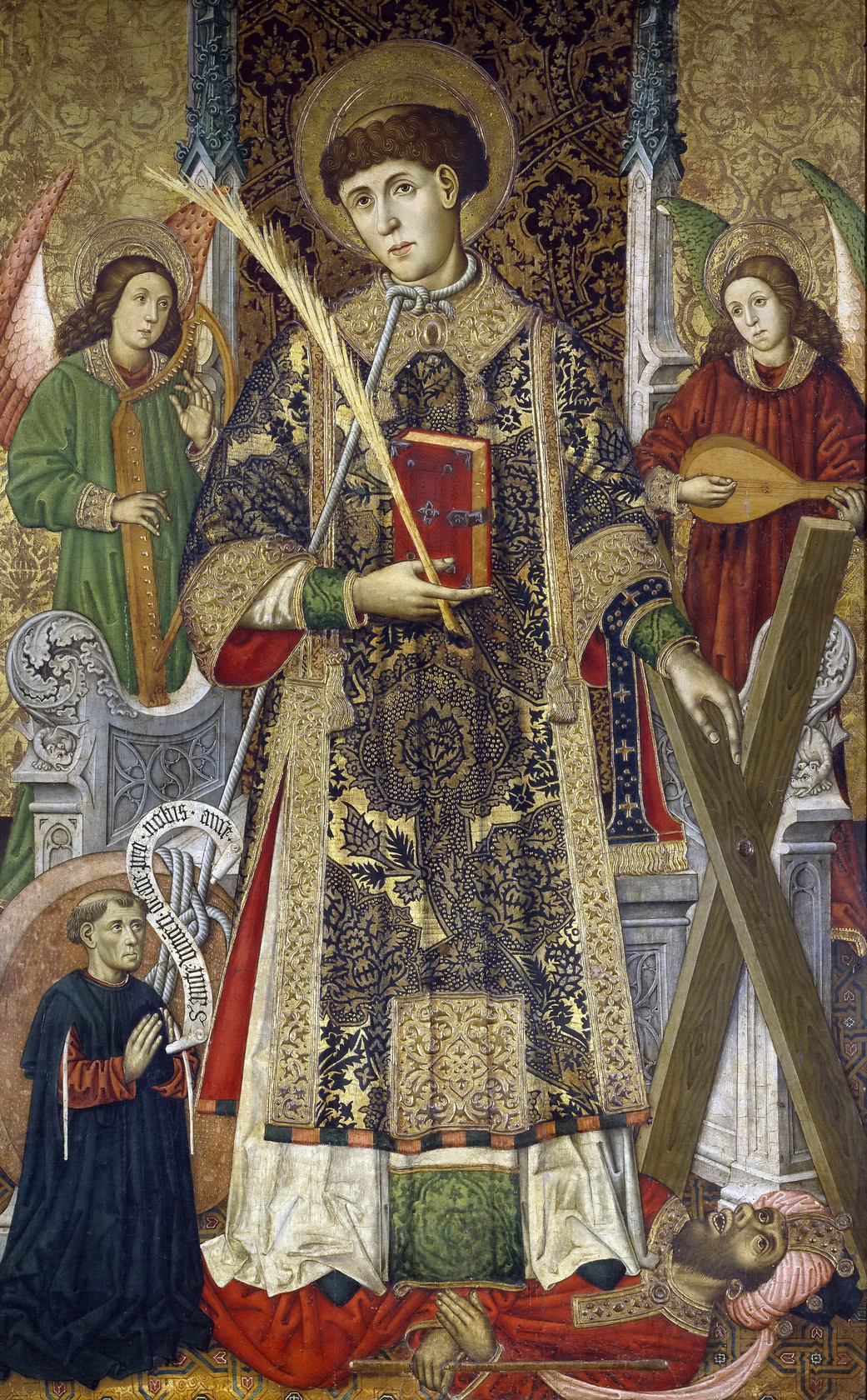 Картина - Св Винсент, диакон и мученик, с донаторами, 1462 - 1480 - Музей Прадо