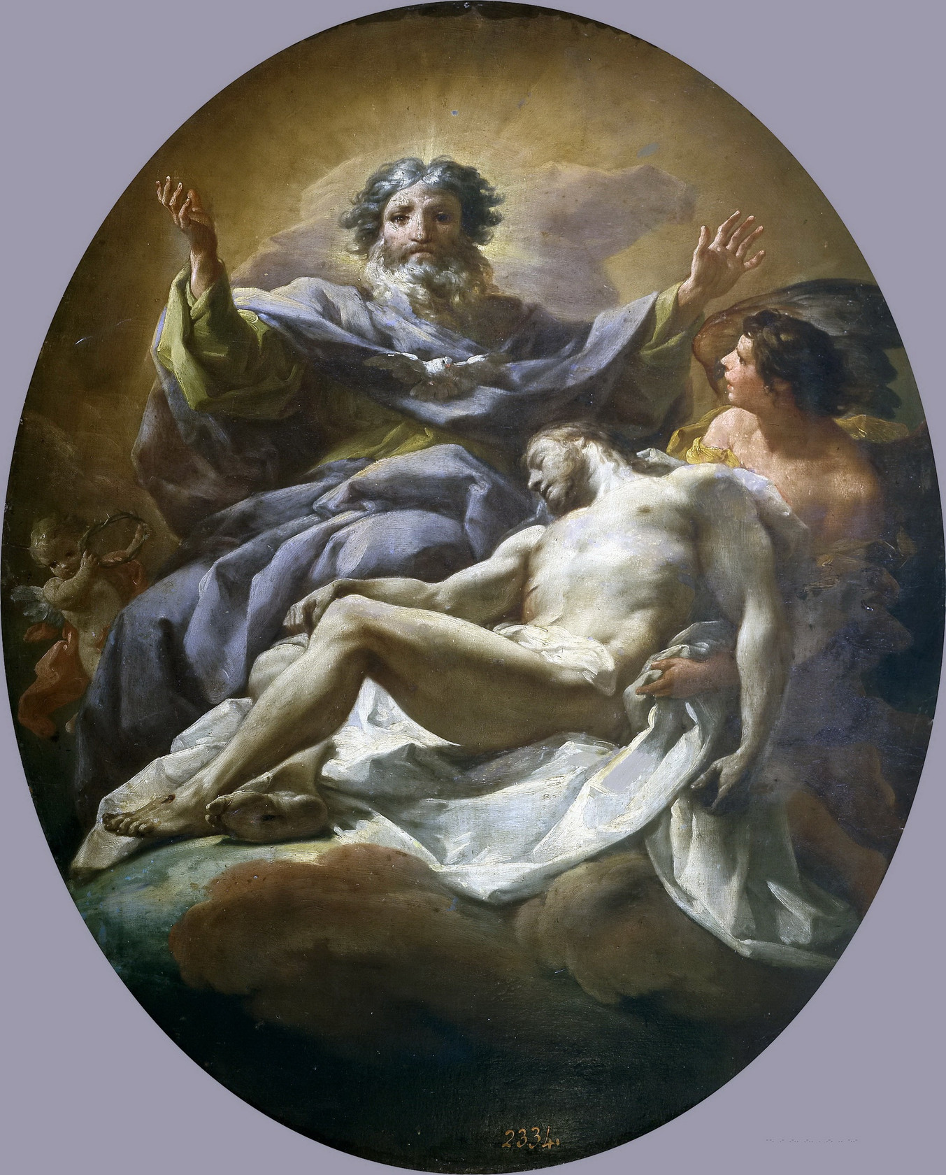 Картина - Святая Троица, 1755 - 1756 - Музей Прадо