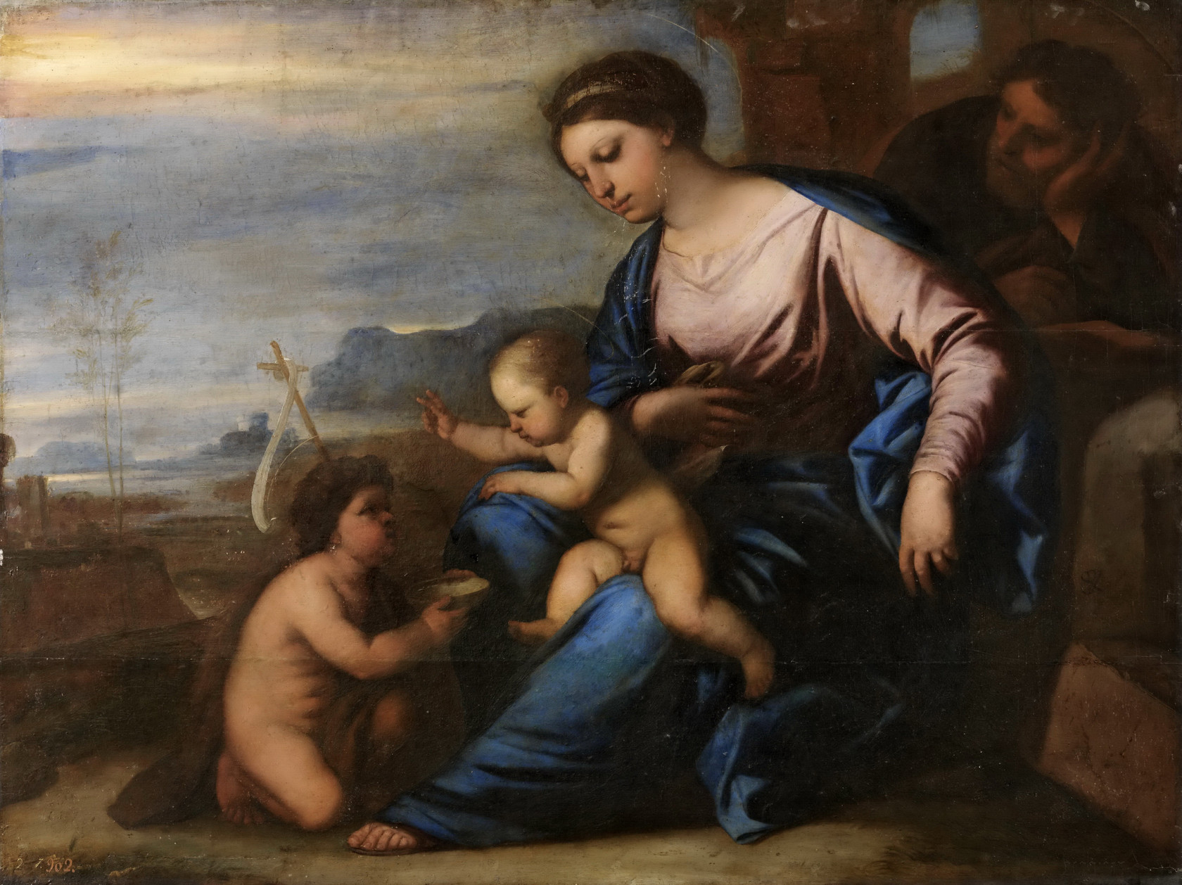 Картина - Святое семейство с маленьким Иоанном Крестителем, 1675 - Музей Прадо