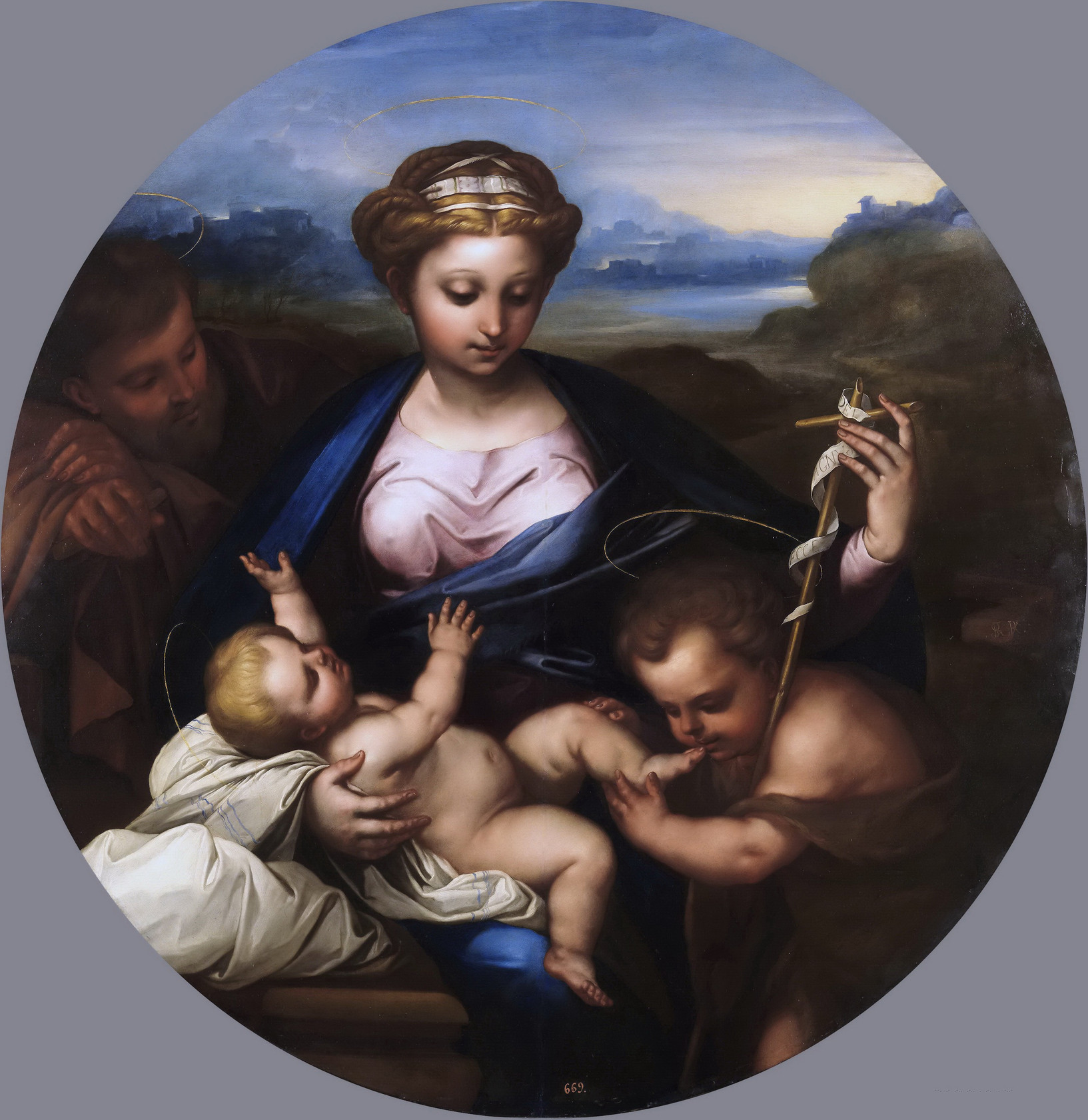 Картина - Святое семейство со св Иоанном, ок.1665 - Музей Прадо