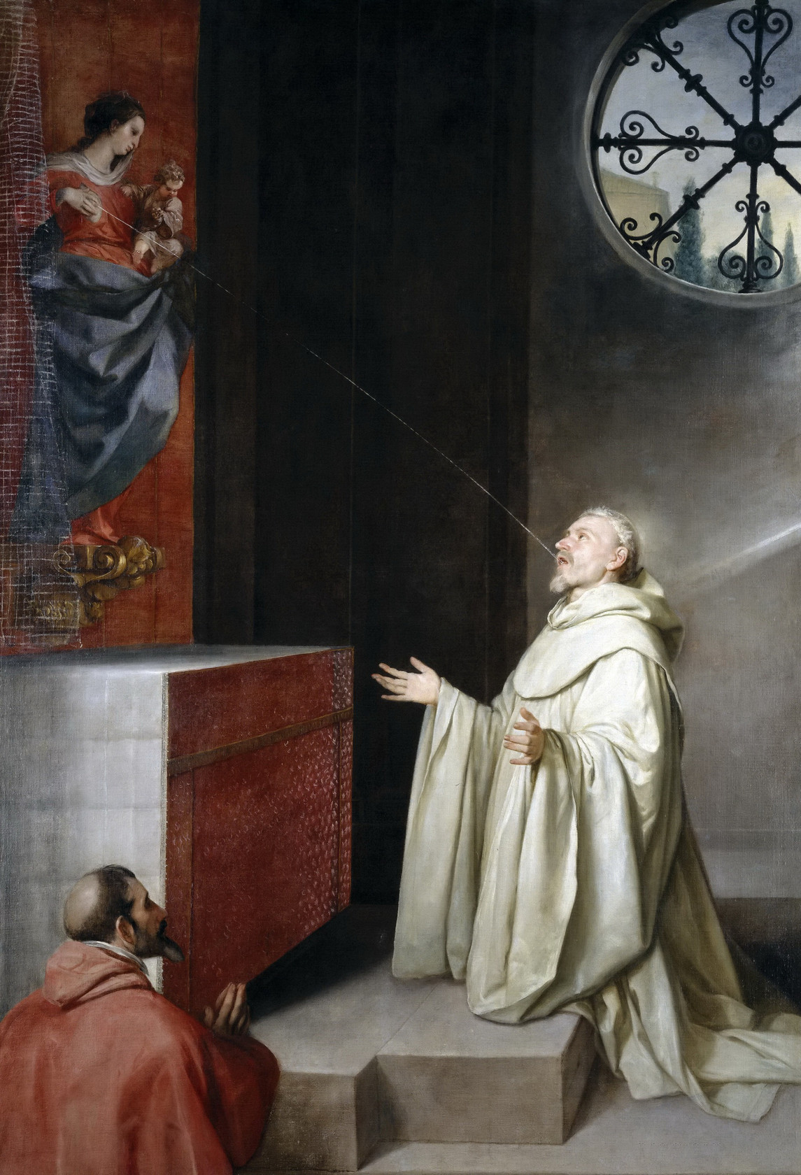 Картина Святой Бернард и Дева Мария - музей Прадо