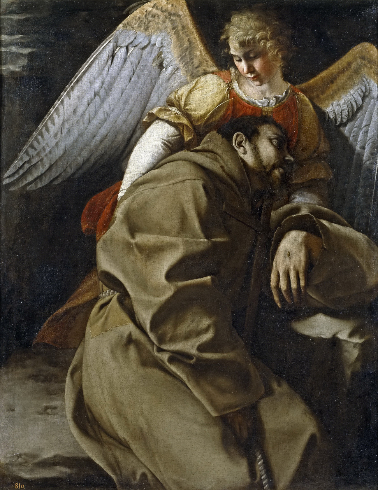 Картина Святой Франциск, поддерживаемый ангелом, 1607 - Музей Прадо