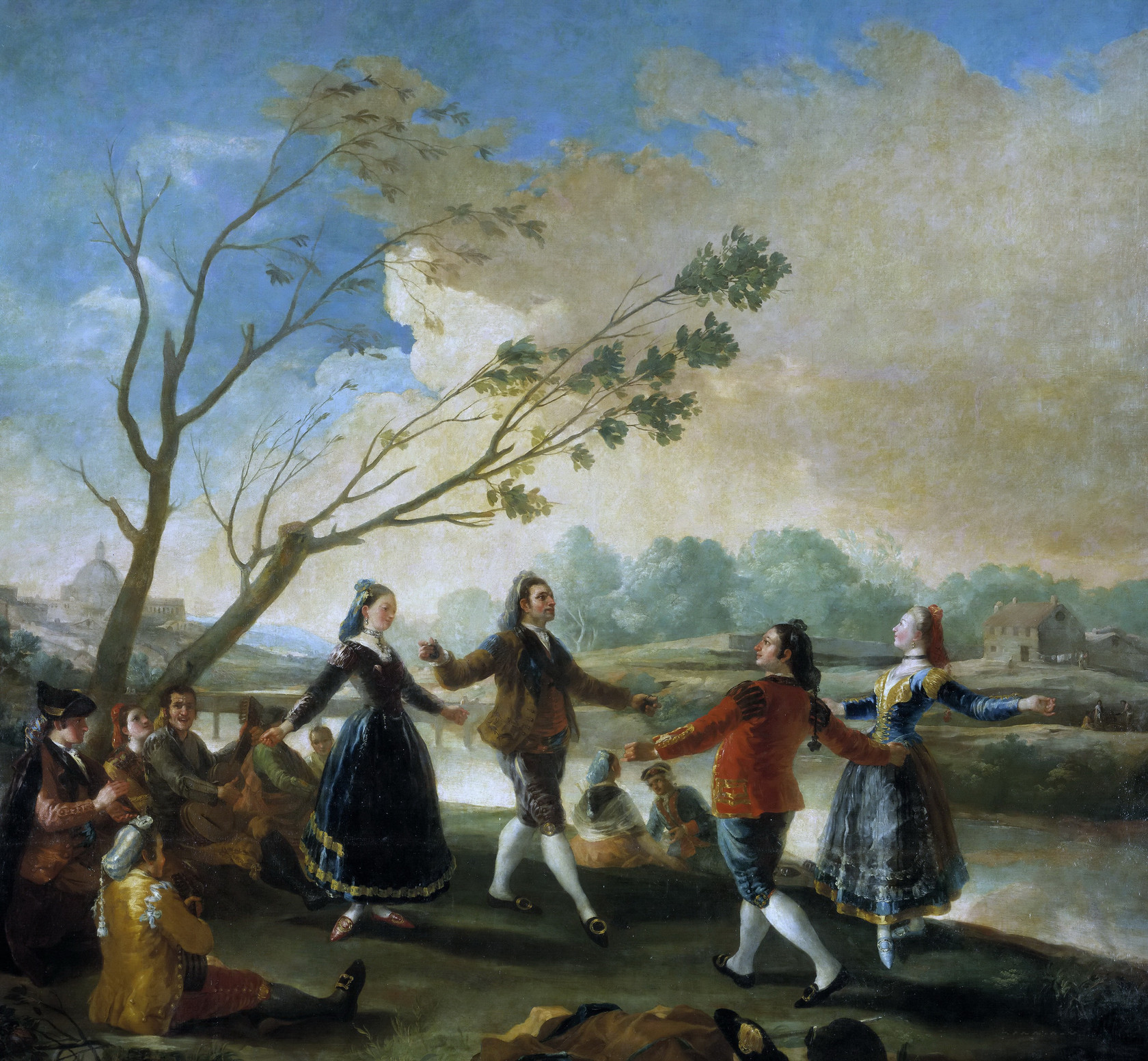 Картина - Танцы на берегу реки Мансанарес, 1776 - 1777