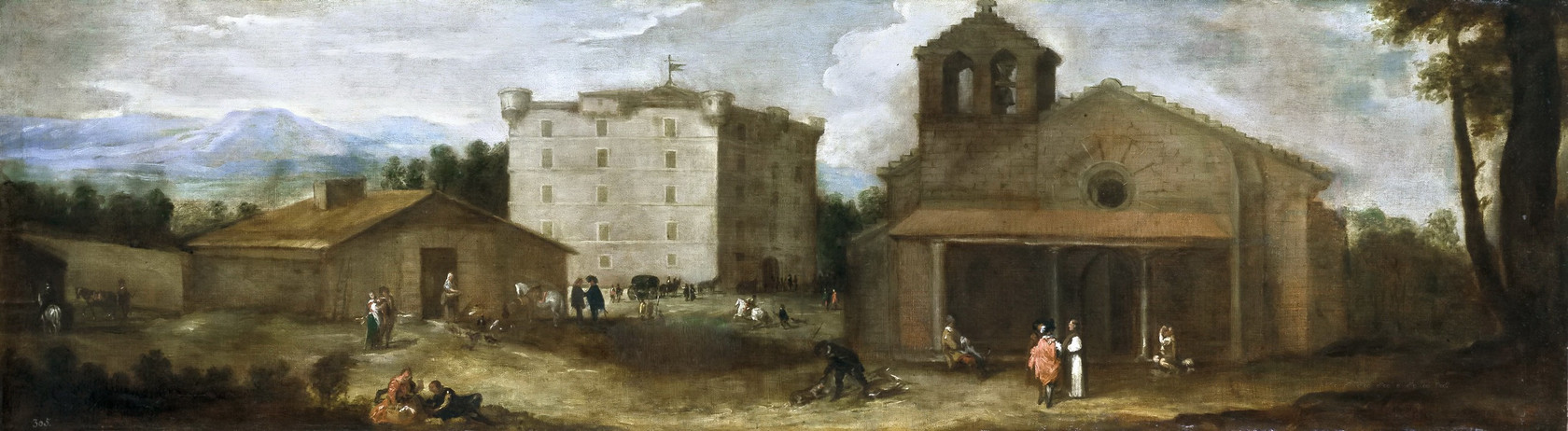 Картина Вид на Эль-Кампильо, загородный дом для монахов - Музей Прадо