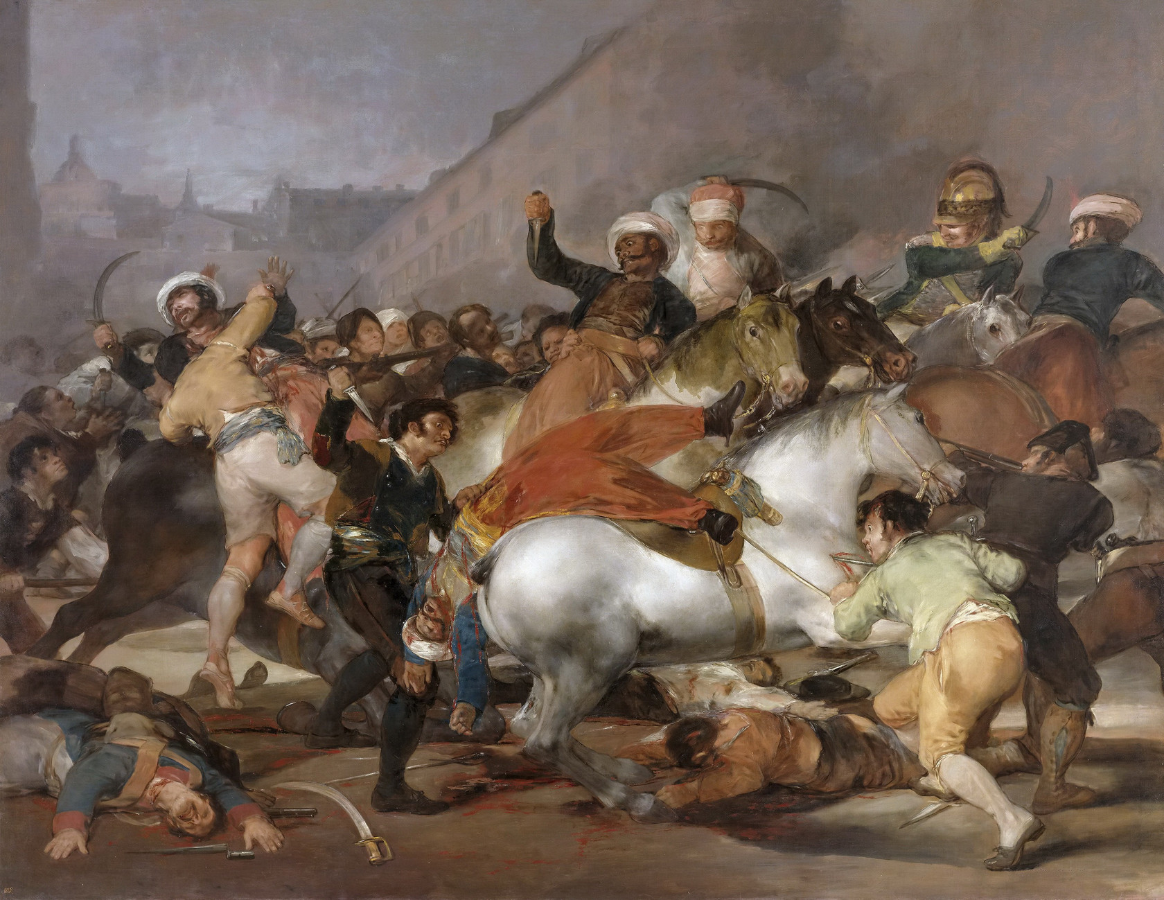 Картина - Восстание 2 мая 1808 года, или бой с мамлюками, 1814 - Музей Прадо