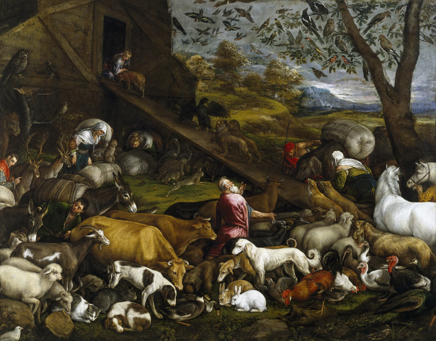 Картина Вход животных в Ноев ковчег, ок.1570 - Музей Прадо