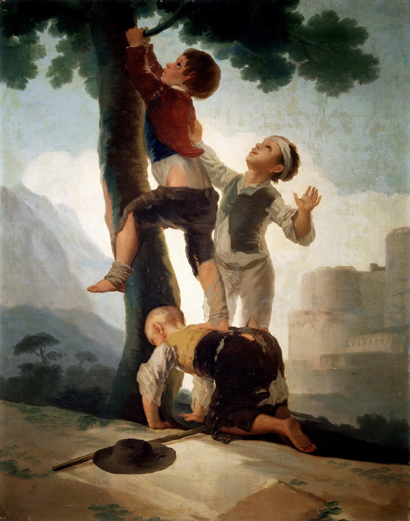 Картина - Взбирание на дерево, 1791 - 1792 - Музей Прадо