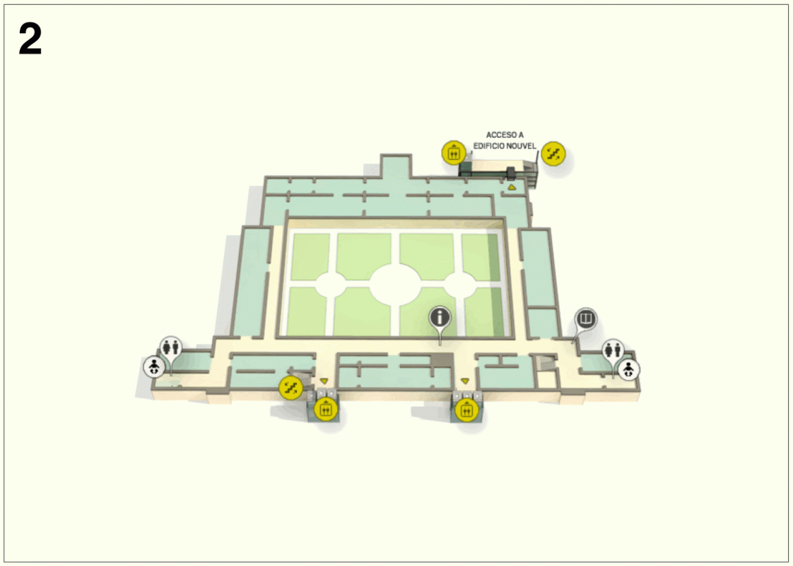 План схема Центра искусств королевы Софии в Мадриде Испания