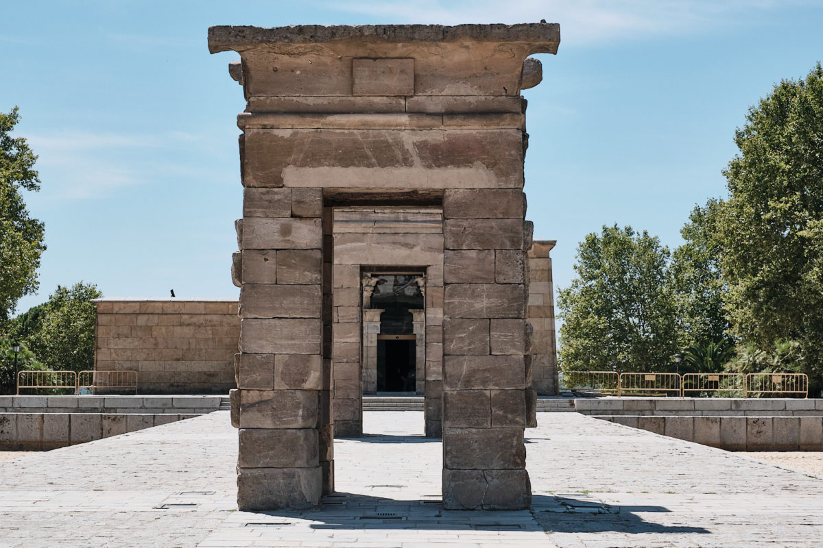 Египетский храм Дебод в Мадриде, столице Испании (Templo de Debod)