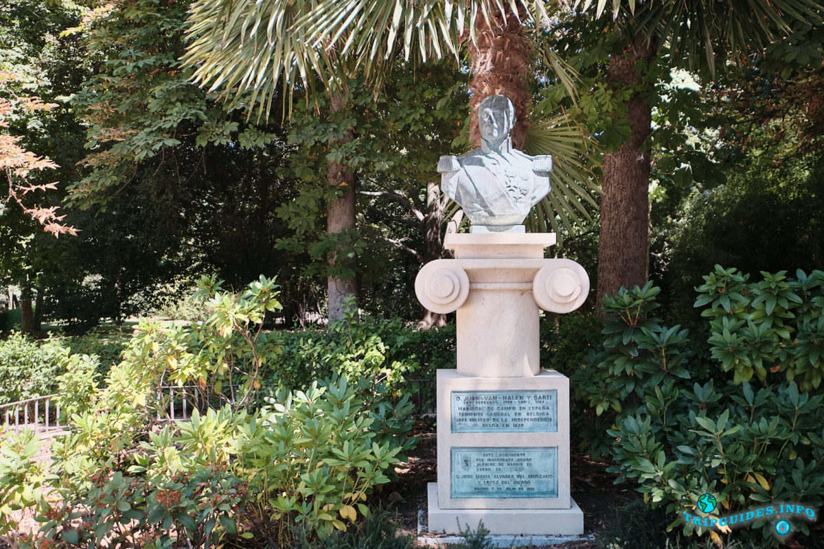 Памятник кадисскому маршалу Хуану ван Халену - Парк Буэн-Ретиро в Мадриде - Испания (Parque del Buen Retiro)