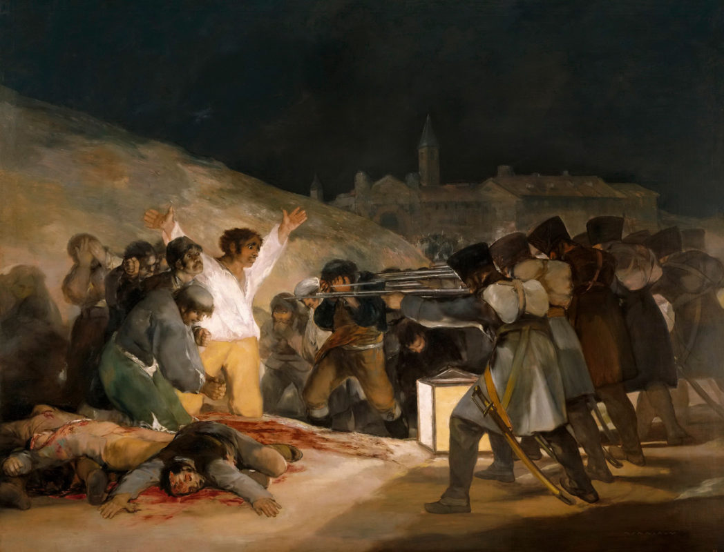 Расстрел повстанцев 3 мая 1808 года - (Goya y Lucientes 1814 год)