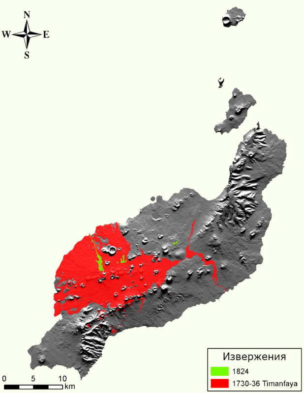 Извержения вулканов в Национальном парке Тиманфайя