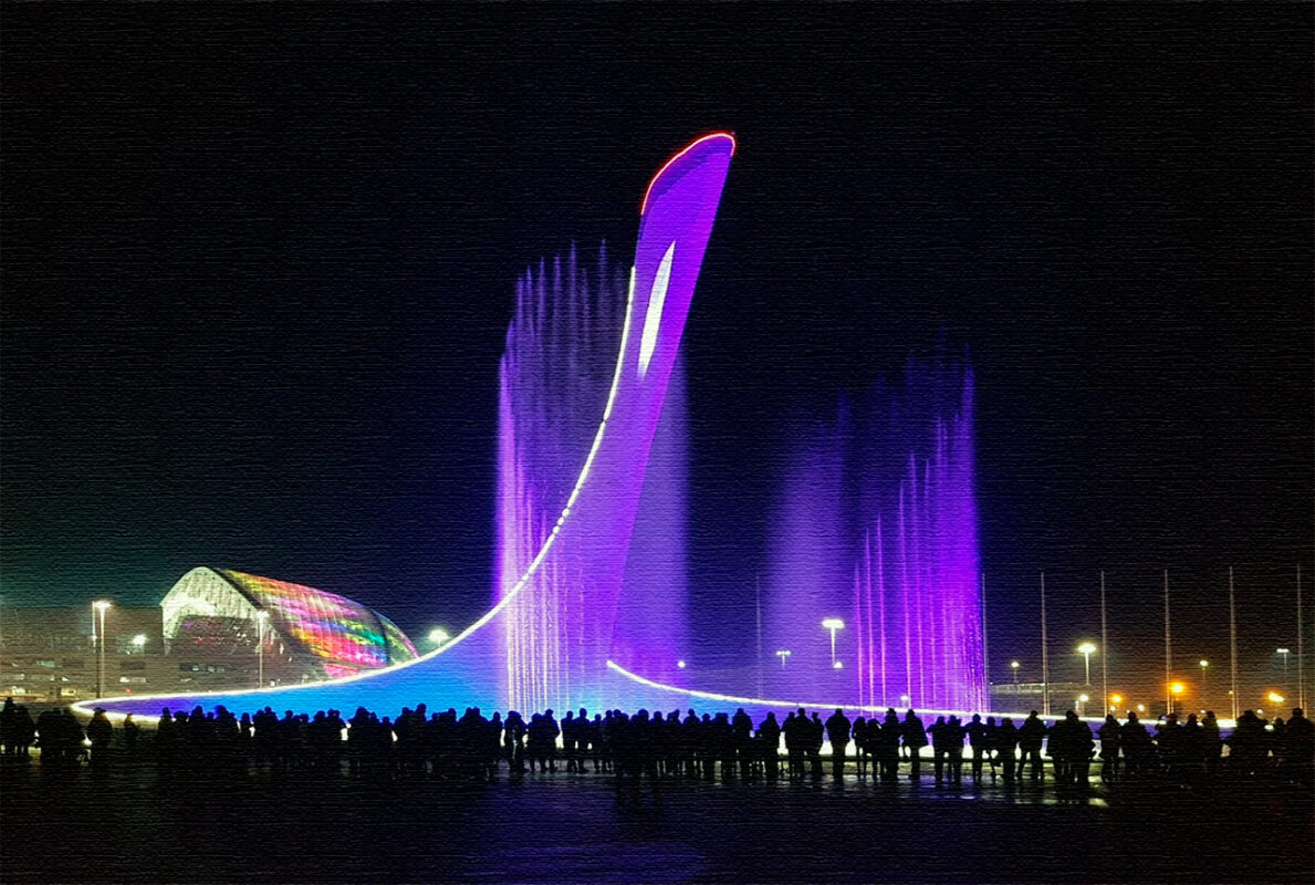 Поющие фонтаны в Олимпийском парке - Адлерский район - Сочи