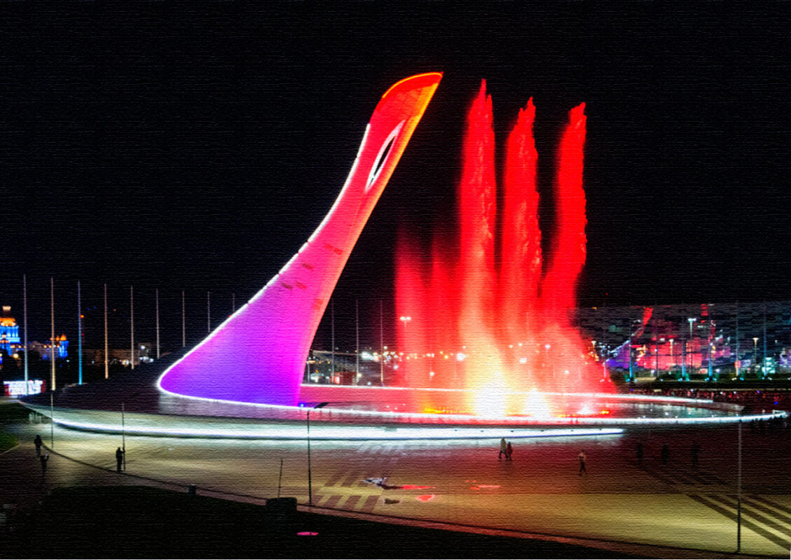 Поющие фонтаны в Олимпийском парке - Адлерский район - Сочи