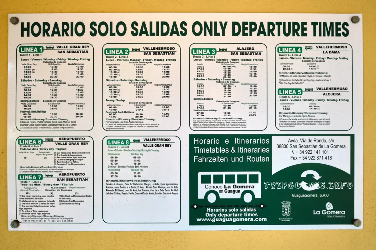 Расписание автобусов Ла-Гомера