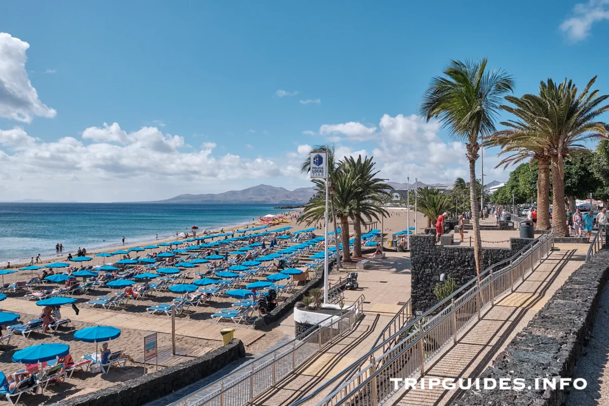 Плайя Гранде (Playa Grande) - пляж в Пуэрто-дель-Кармен на Лансароте