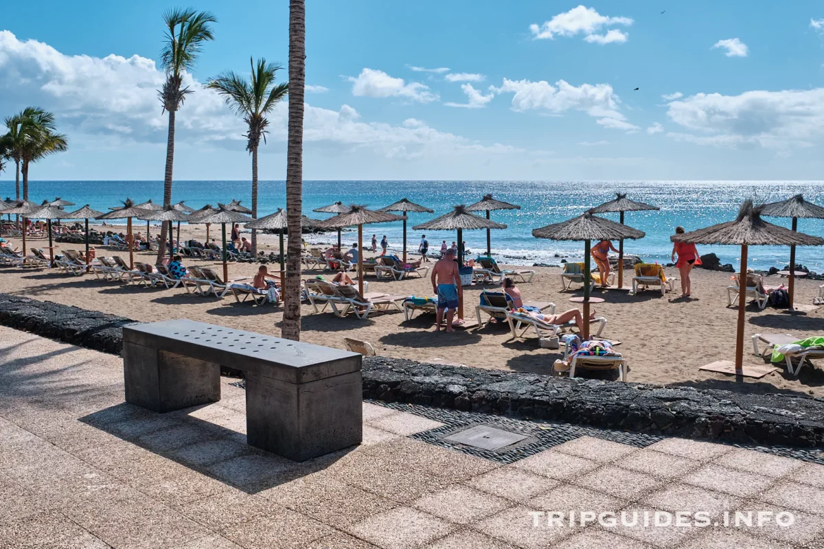 Плайя Гранде (Playa Grande) - пляж в Пуэрто-дель-Кармен на Лансароте