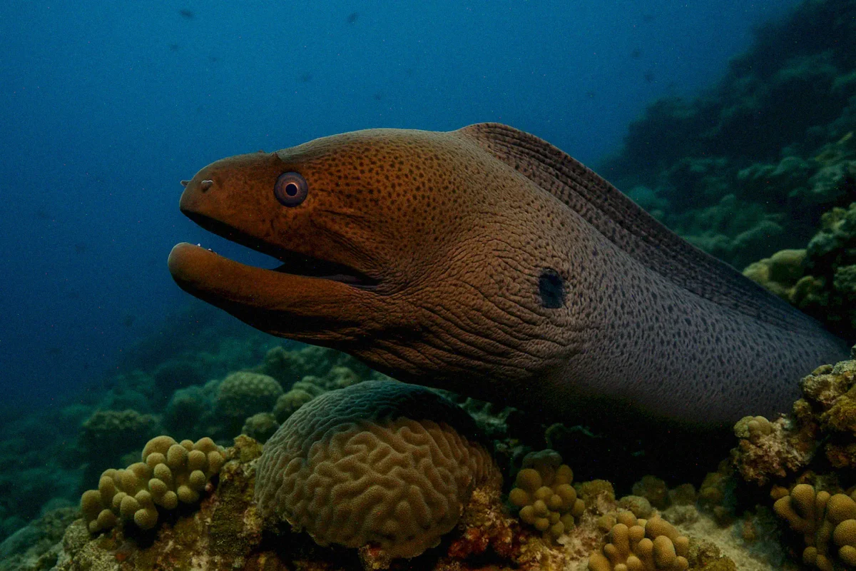 Опасные животные и насекомые Таиланда: Мурена гигантская (Gymnothorax javanicus)