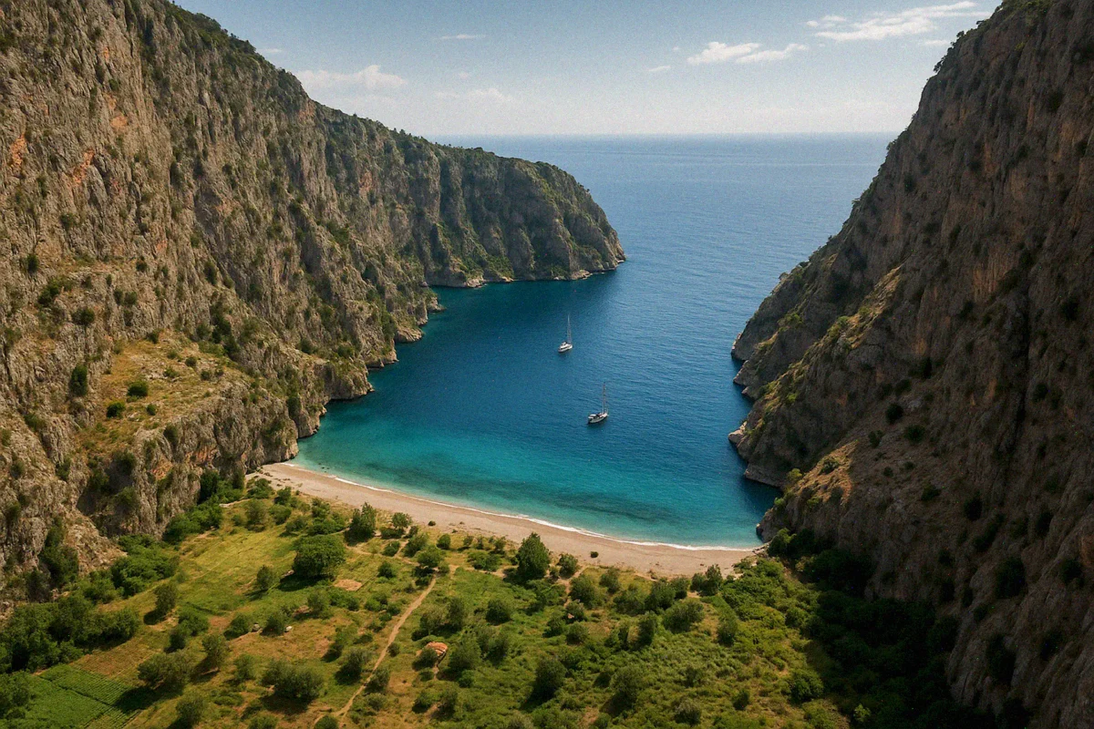 Бухта Бюттерфляй-Вэлли (Долина Бабочек – Kelebekler Vadisi, Fethiye) в Турции