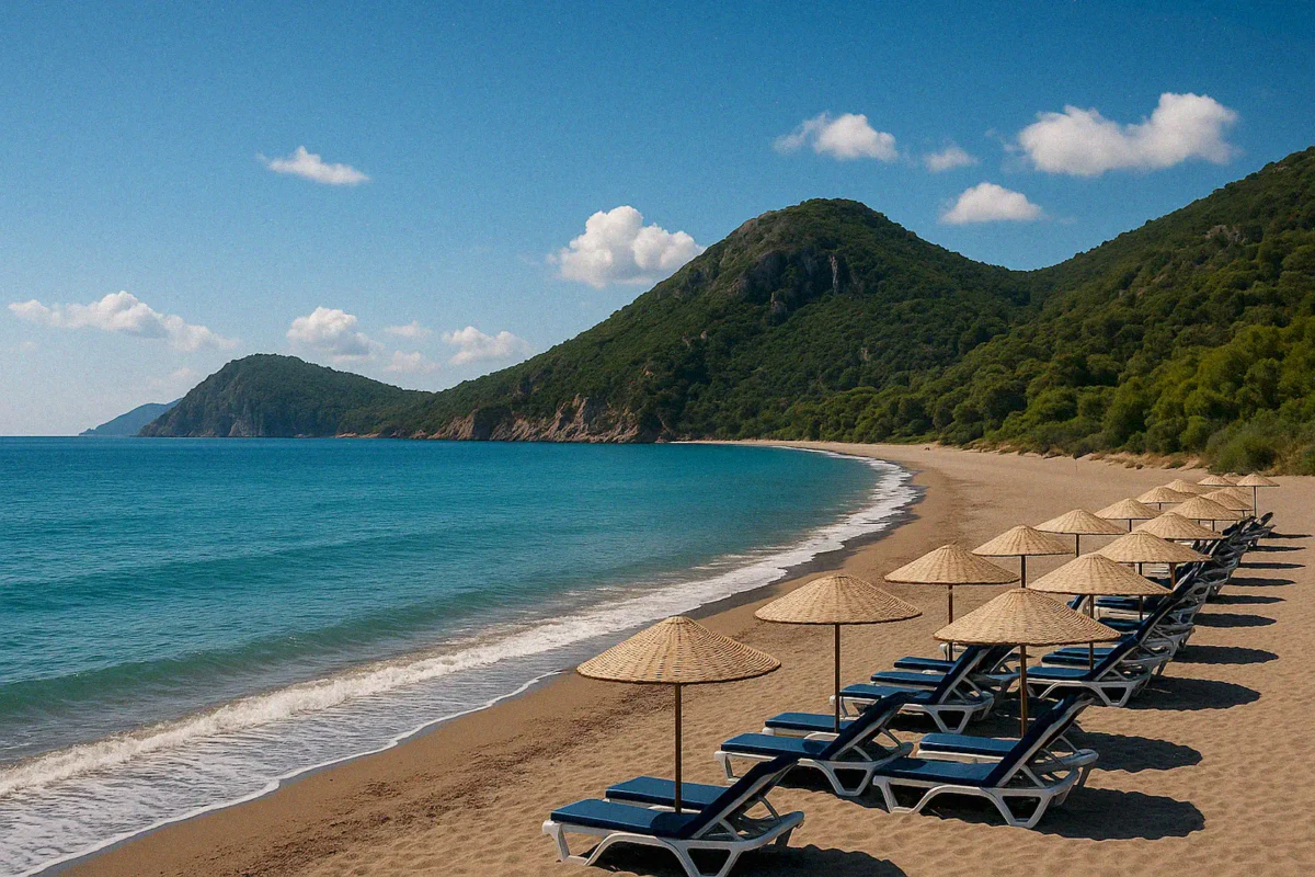 Пляж Сарыгерме (Sarıgerme Plajı) в Турции